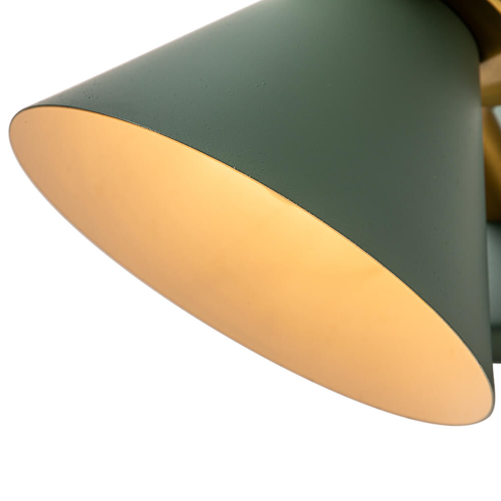 Wall Lamp Metal 31.0 cm Black Green White Brass Bedroom Hallway Mid Century Gooseneck Reading Light | Thomler