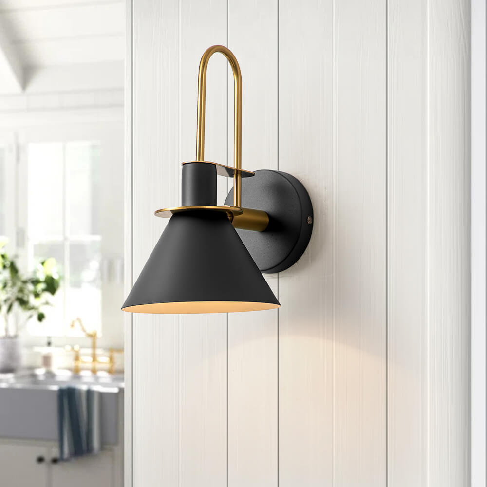 Wall Lamp Metal 31.0 cm Black Green White Brass Bedroom Hallway Mid Century Gooseneck Reading Light | Thomler