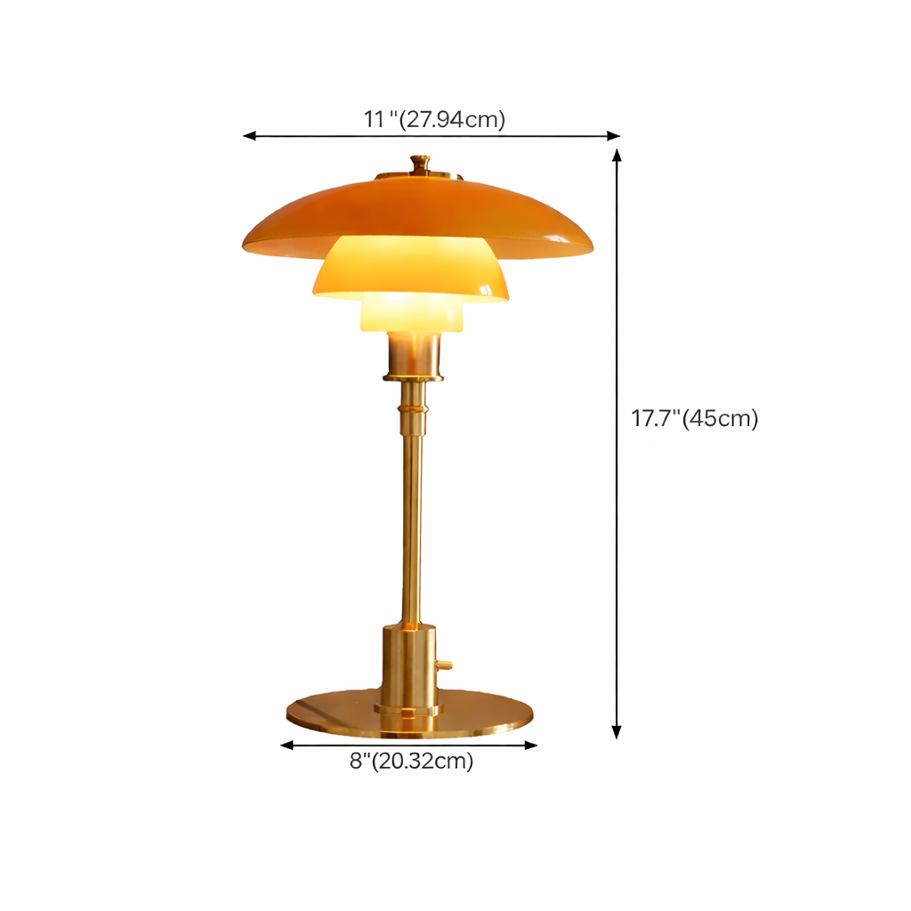 Table Lamp Frosted Glass 45.0 cm Gold Bedroom Bedside Scandinavian Reading Light Modern Nordic Desk Lamp | Thomler