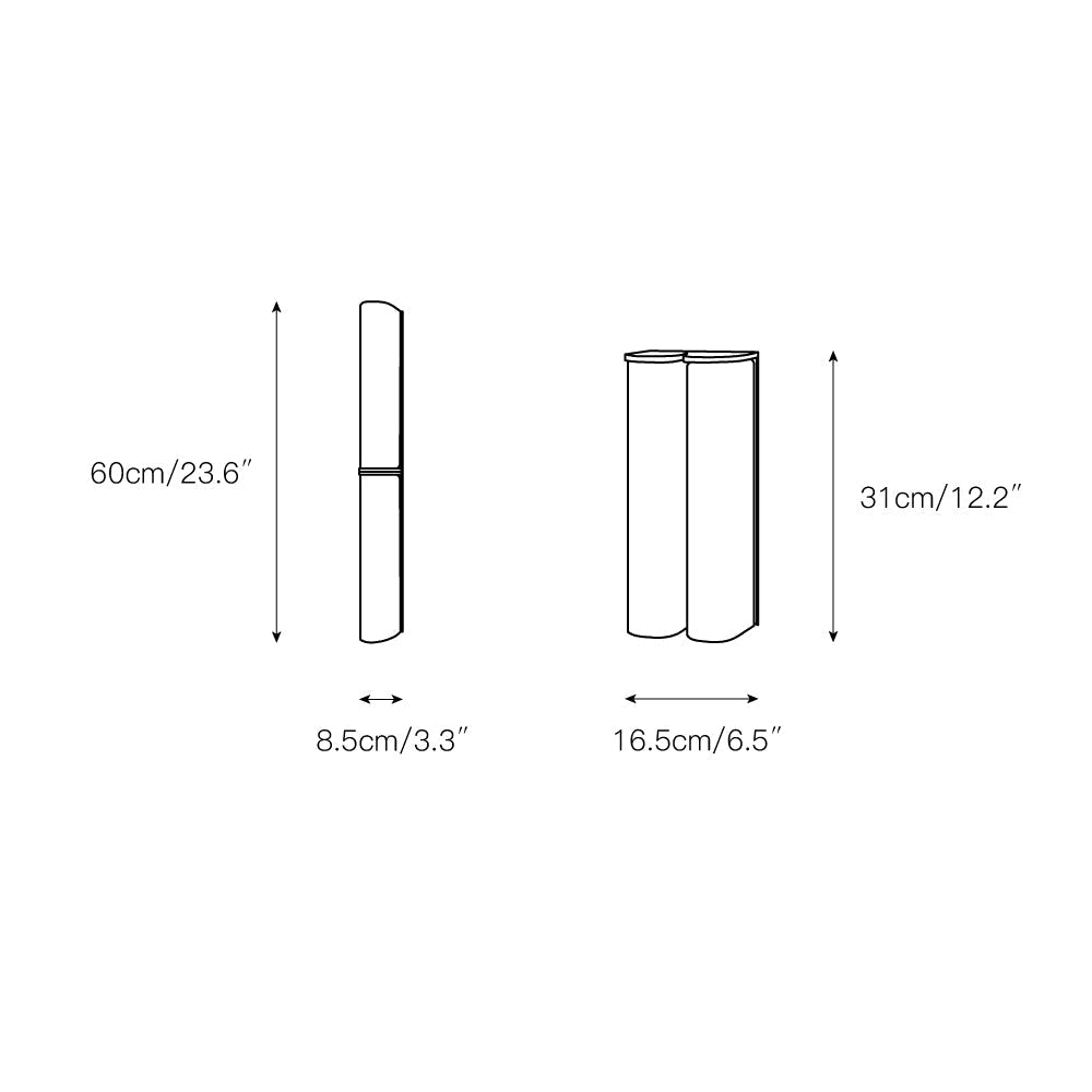 Glass Wall Sconce 2-Light Modern LED Fixture with Metal Frame for Bedroom Living Room Hallway | Thomler