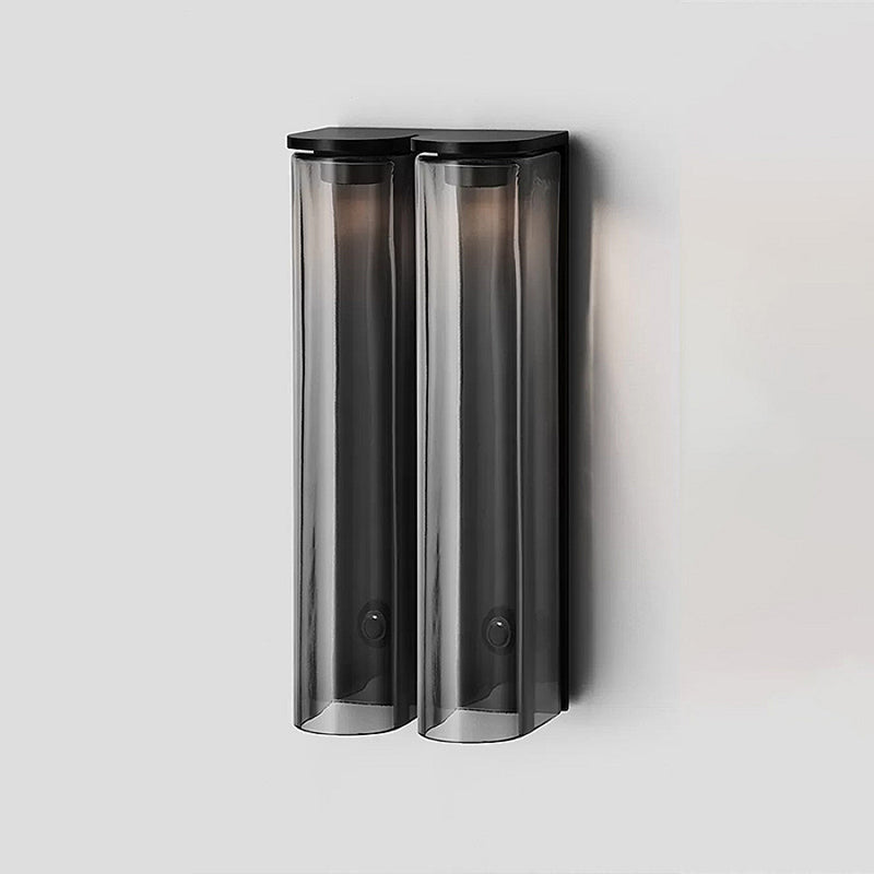 Glass Wall Sconce 2-Light Modern LED Fixture with Metal Frame for Bedroom Living Room Hallway | Thomler