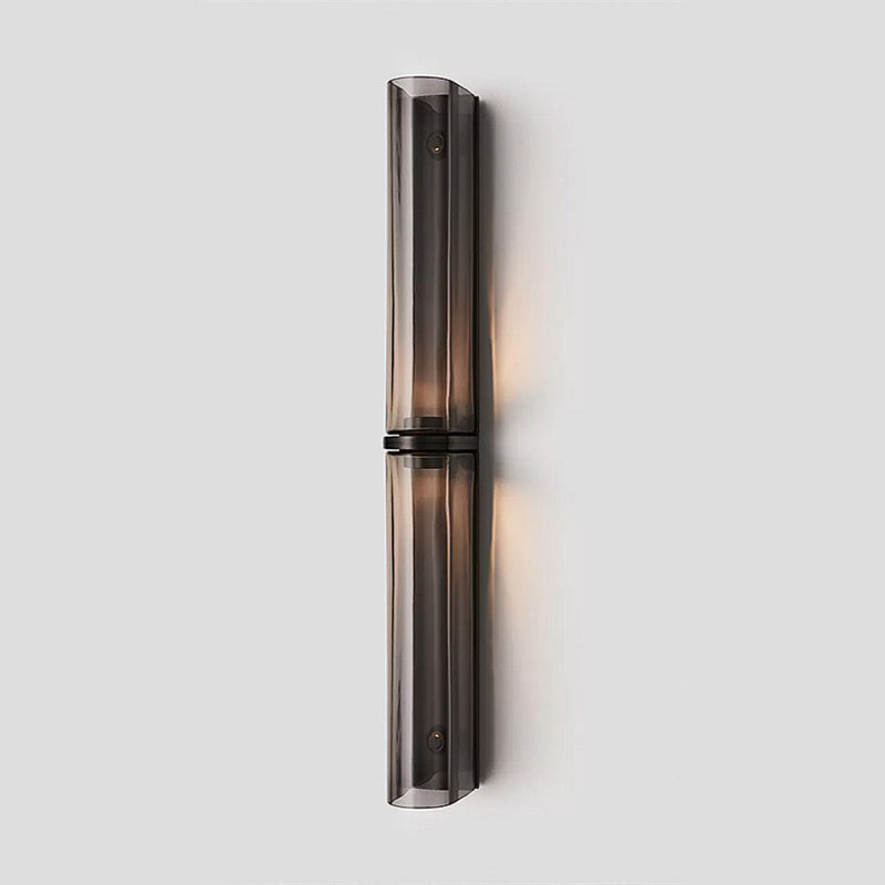 Glass Wall Sconce 2-Light Modern LED Fixture with Metal Frame for Bedroom Living Room Hallway | Thomler