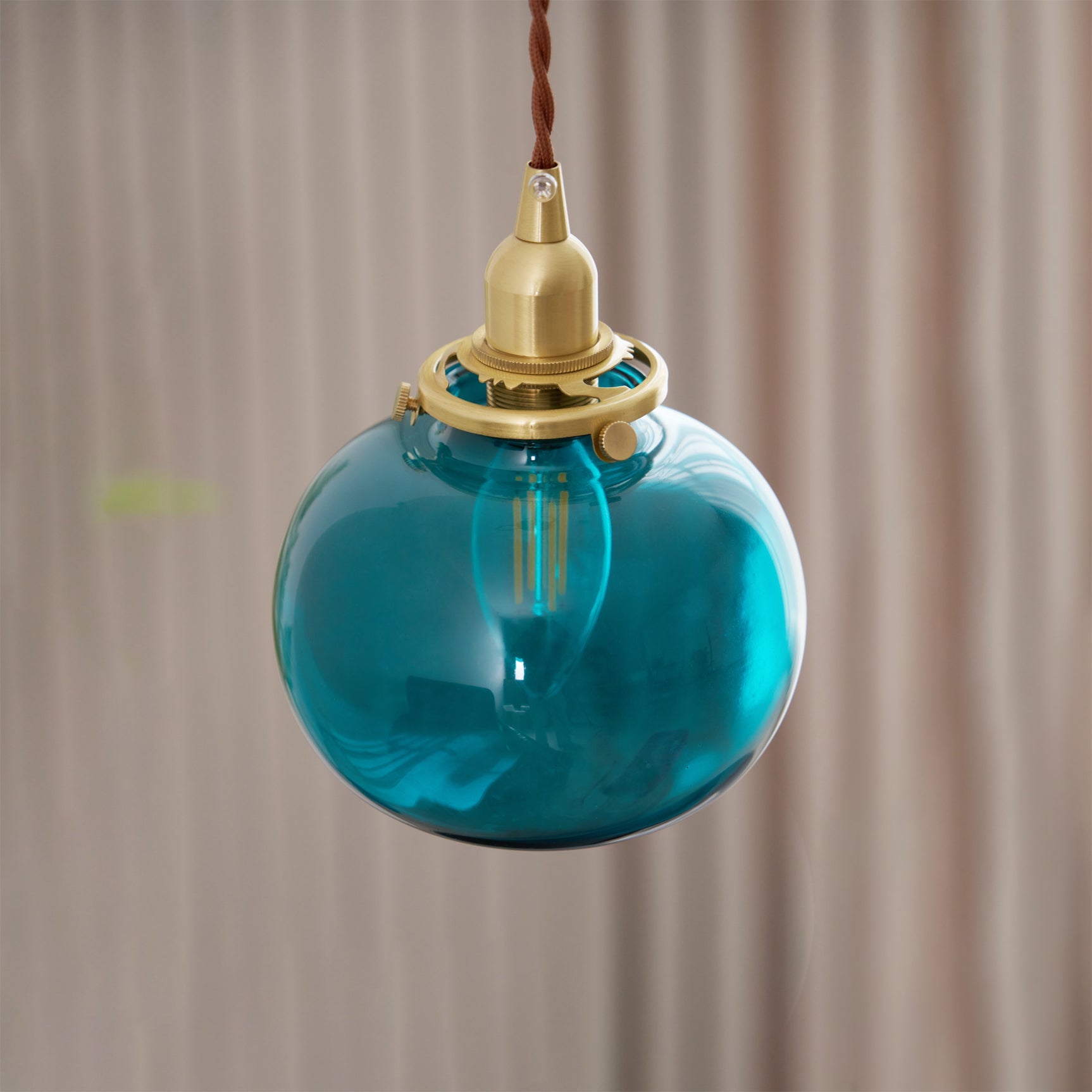 Pendant Light Glass 5.1 in Adjustable Living Room Bedroom Bathroom Hanging Ceiling Lamp Retro Style | Thomler