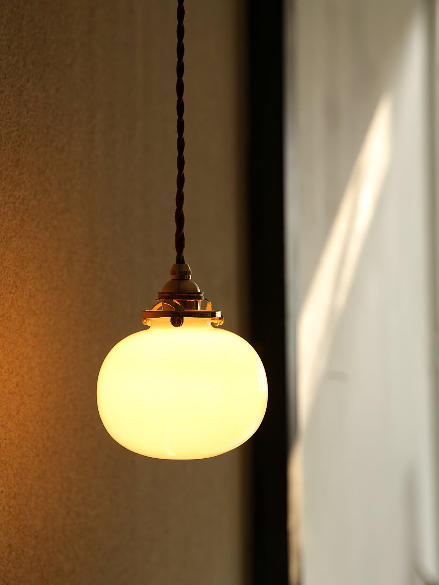 Pendant Light Glass 5.1 in Adjustable Living Room Bedroom Bathroom Hanging Ceiling Lamp Retro Style | Thomler