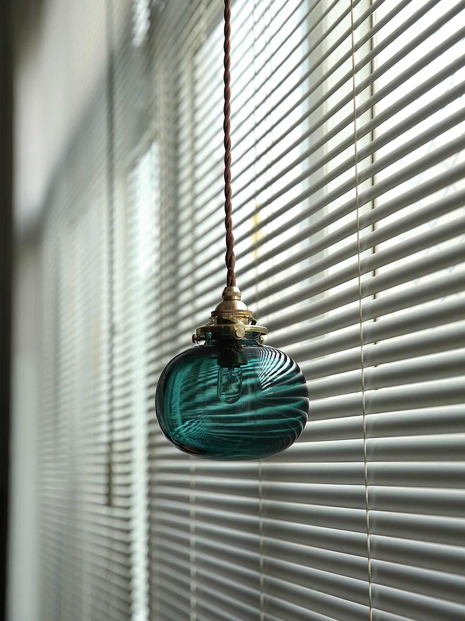 Pendant Light Glass 5.1 in Adjustable Living Room Bedroom Bathroom Hanging Ceiling Lamp Retro Style | Thomler