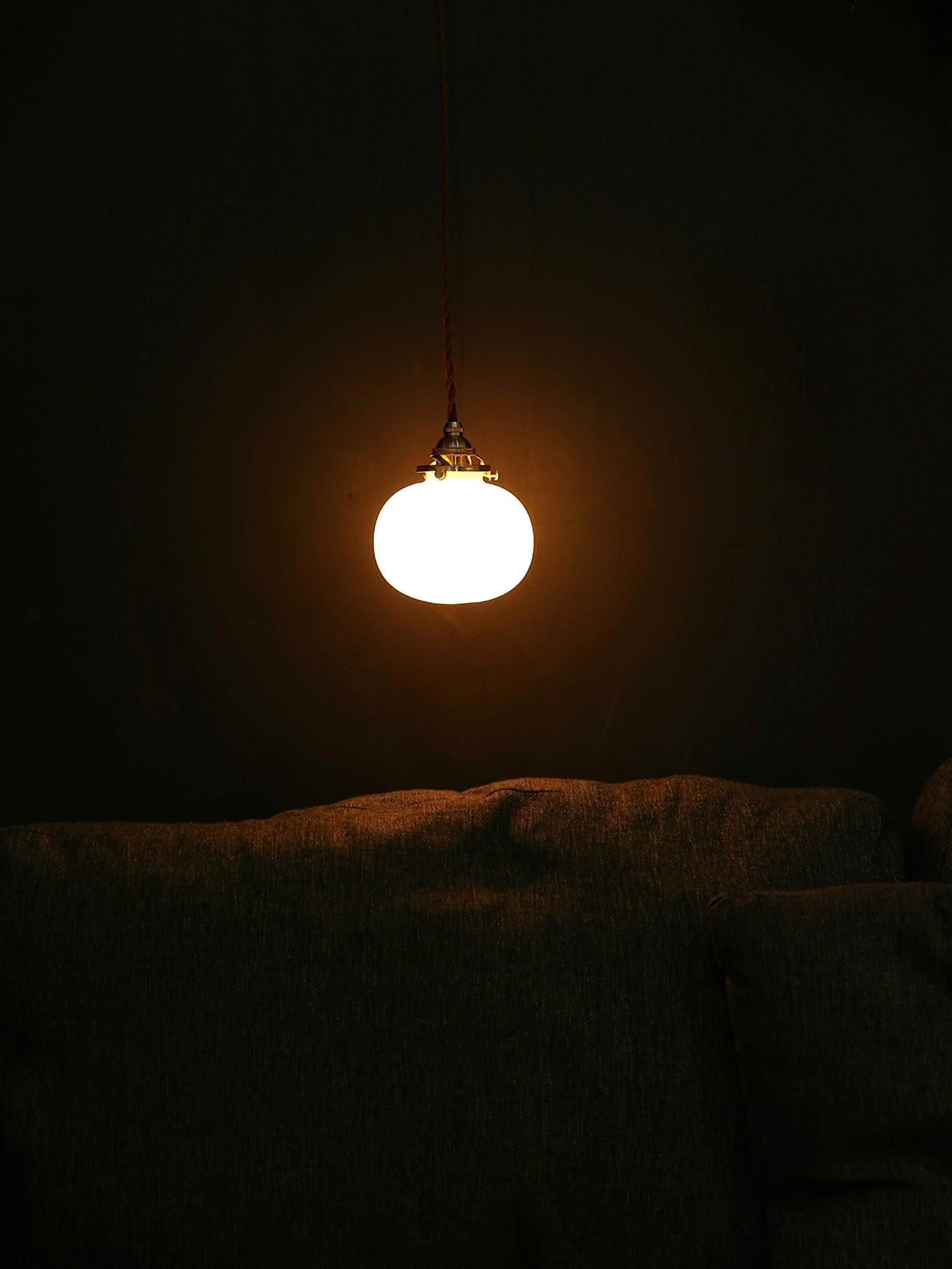 Pendant Light Glass 5.1 in Adjustable Living Room Bedroom Bathroom Hanging Ceiling Lamp Retro Style | Thomler