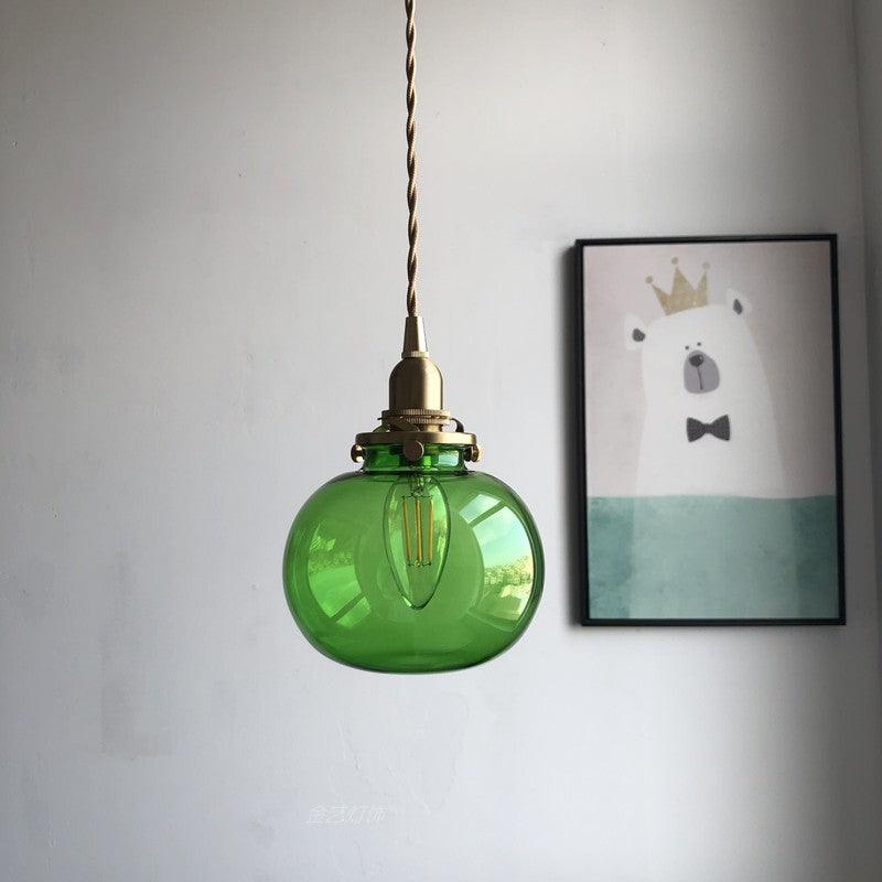 Pendant Light Glass 5.1 in Adjustable Living Room Bedroom Bathroom Hanging Ceiling Lamp Retro Style | Thomler