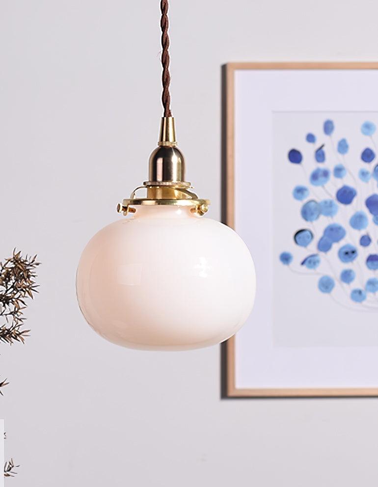 Pendant Light Glass 5.1 in Adjustable Living Room Bedroom Bathroom Hanging Ceiling Lamp Retro Style | Thomler