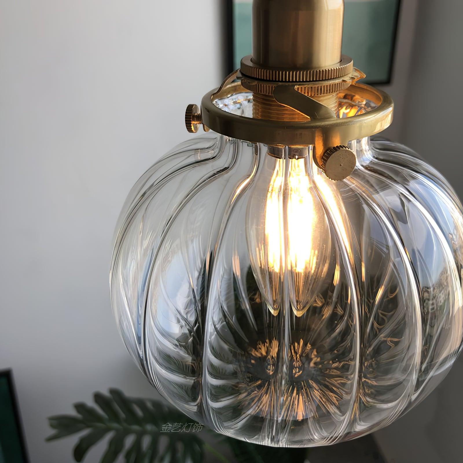 Pendant Light Glass 5.1 in Adjustable Living Room Bedroom Bathroom Hanging Ceiling Lamp Retro Style | Thomler