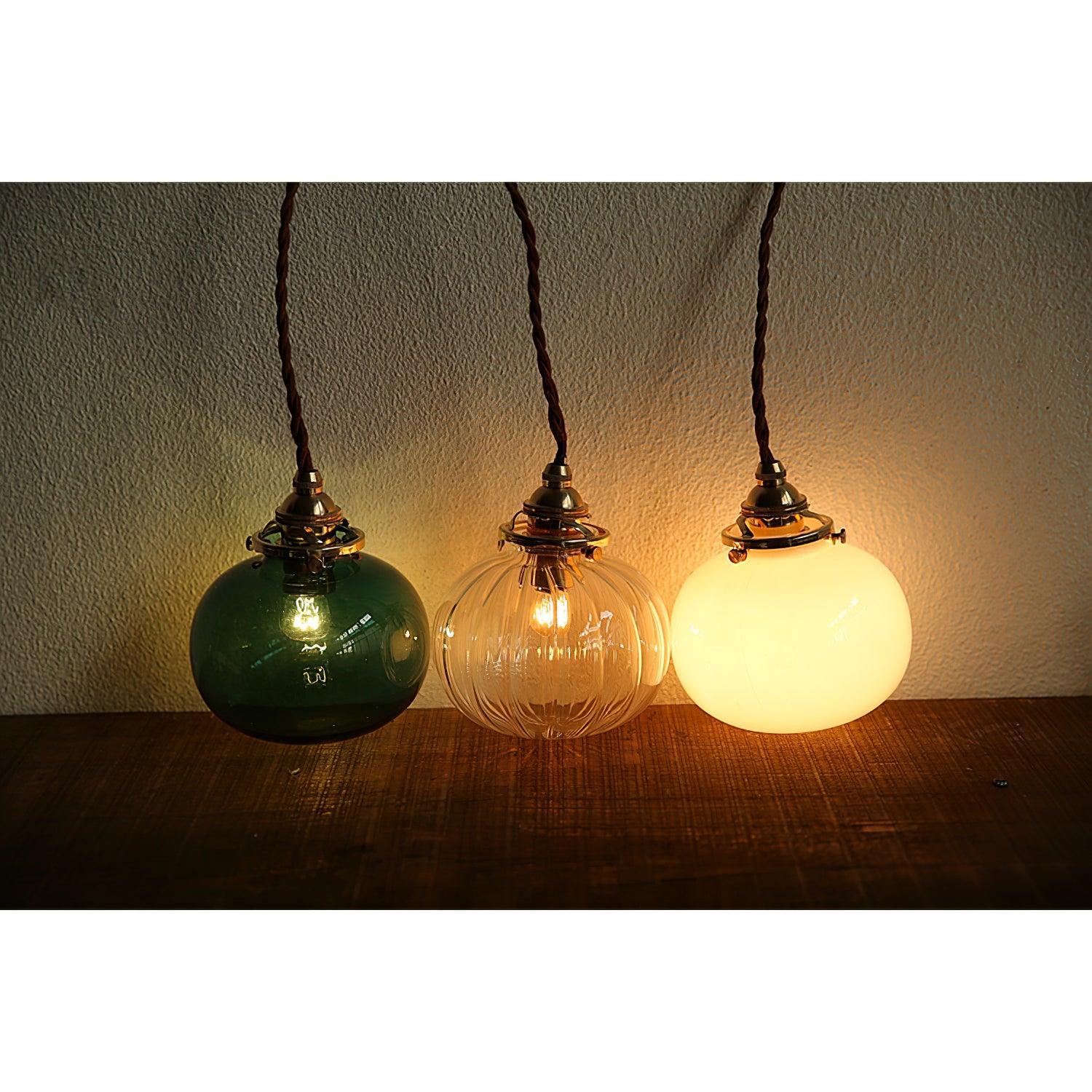 Pendant Light Glass 5.1 in Adjustable Living Room Bedroom Bathroom Hanging Ceiling Lamp Retro Style | Thomler