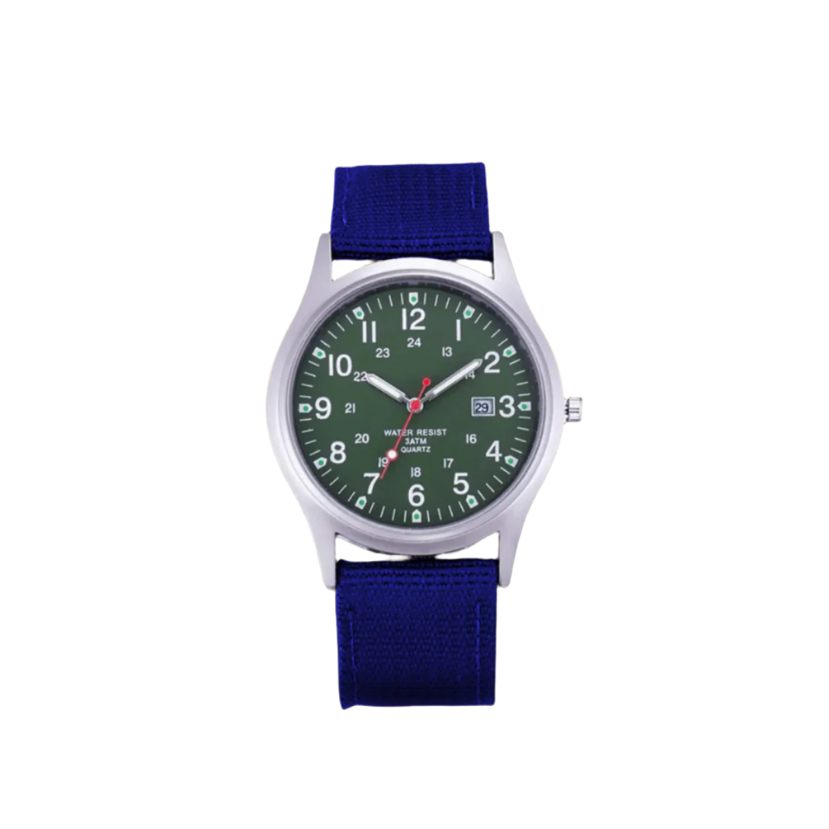 Military-Style Field Watch with Canvas Band and Date Window for Men | Thomler