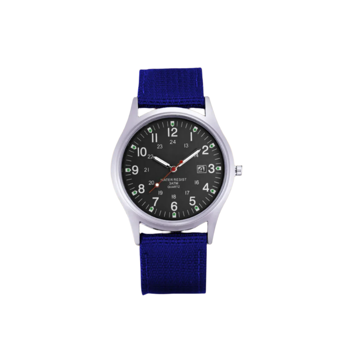 Military-Style Field Watch with Canvas Band and Date Window for Men | Thomler