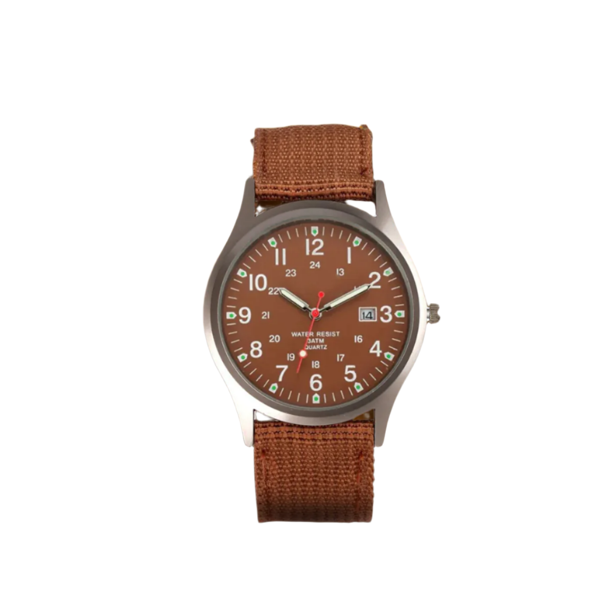 Military-Style Field Watch with Canvas Band and Date Window for Men | Thomler