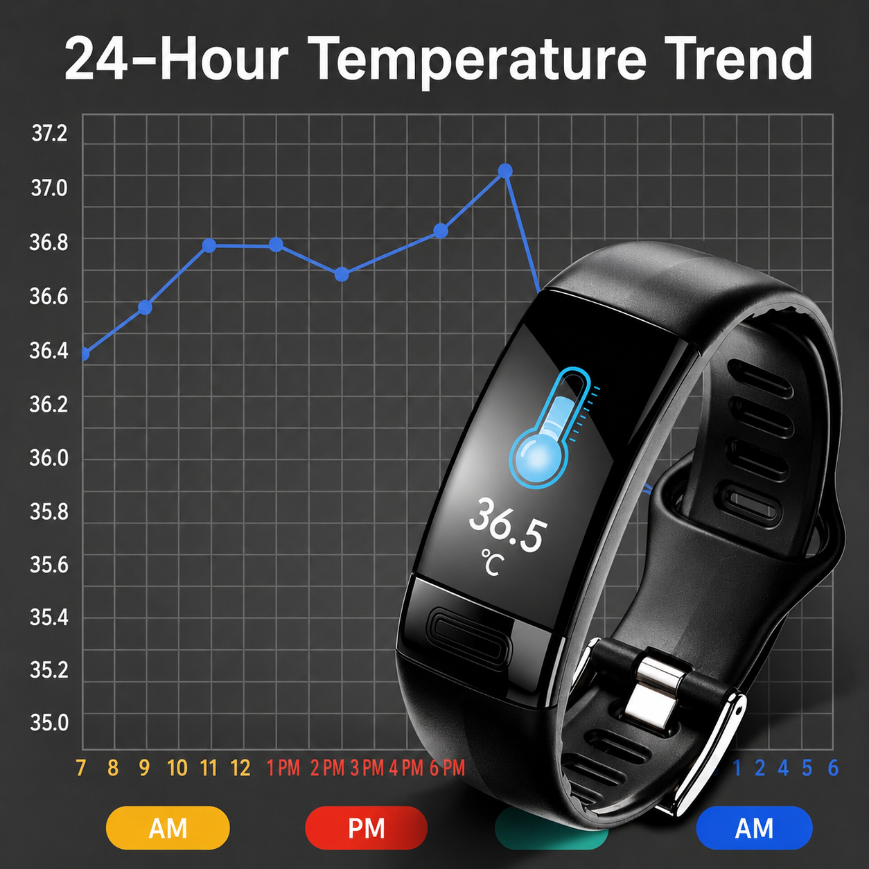 Fitness Tracker Watch with Heart Rate Monitor, Sleep Analysis & Daily Activity Tracking for iPhone & Android | Thomler