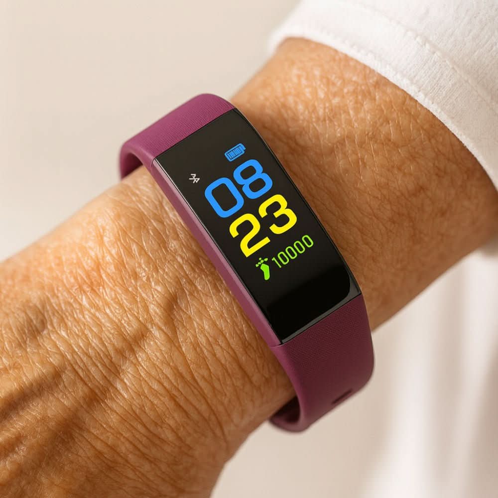 Health-Monitoring Smartwatch for Seniors with LED Display & Simple Interface for Daily Wellness Tracking | Thomler