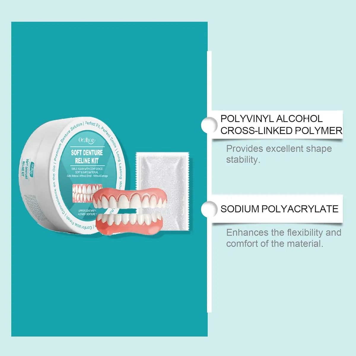 Temporary Cosmetic Dental Veneer Set with Flex-Fit Silicone for Confident Everyday Wear | Thomler