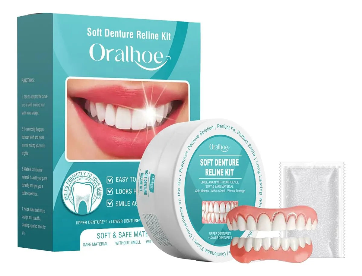 Temporary Cosmetic Dental Veneer Set with Flex-Fit Silicone for Confident Everyday Wear | Thomler