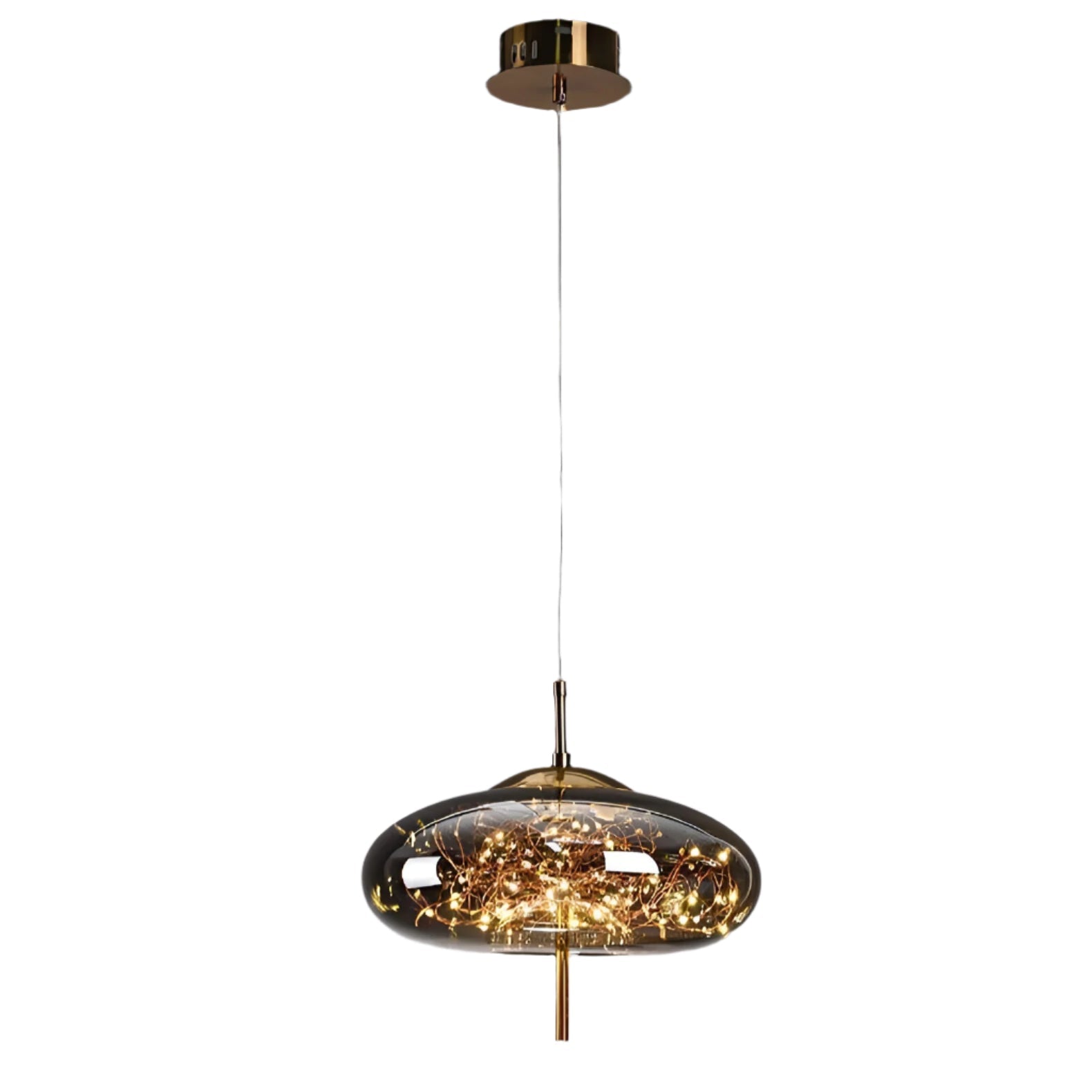 Pendant Light Glass 7.9 in Modern Adjustable Dining Room Kitchen Island Hanging Ceiling Lamp Scandinavian Minimalist Fixture | Thomler