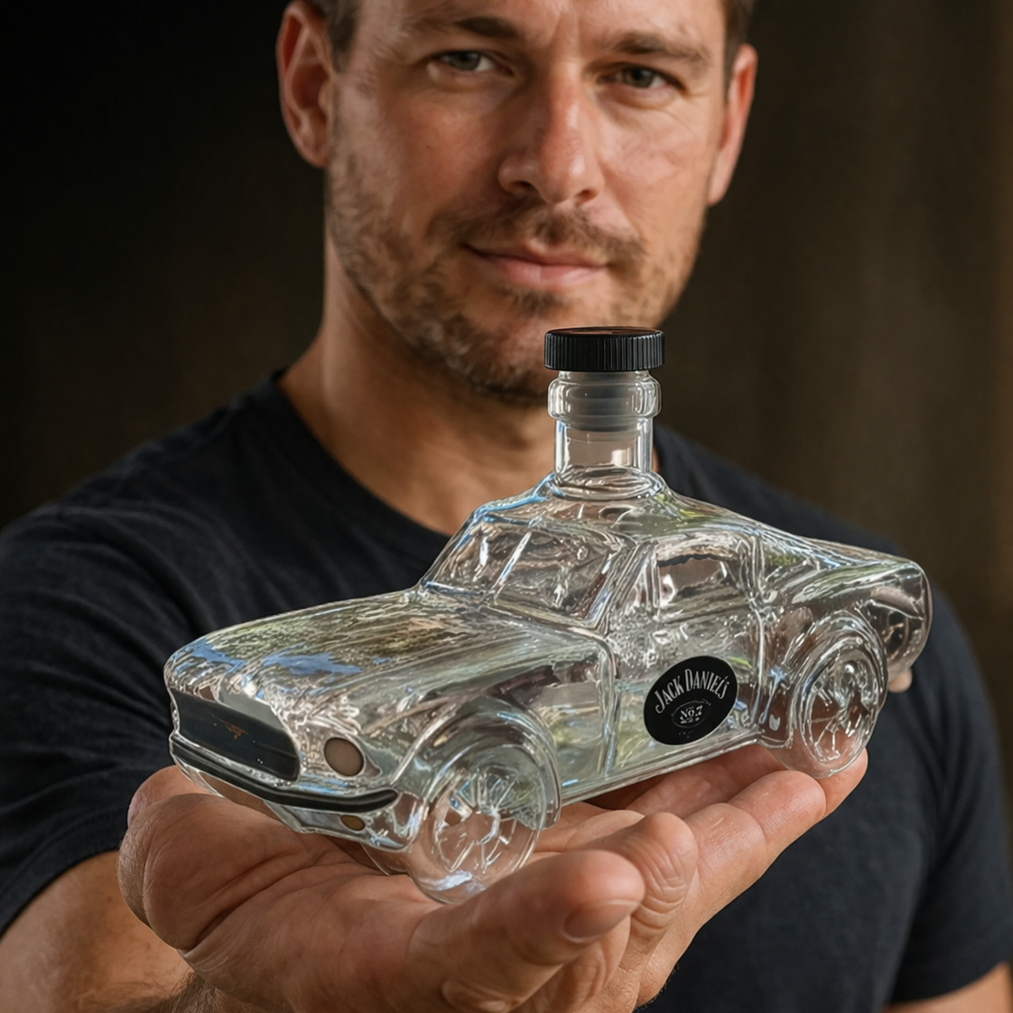 Vintage Car Whiskey Decanter – Classic Automobile Glass Bottle with Cork Stopper for Bourbon, Scotch & Spirits – Handcrafted Barware Gift | Thomler