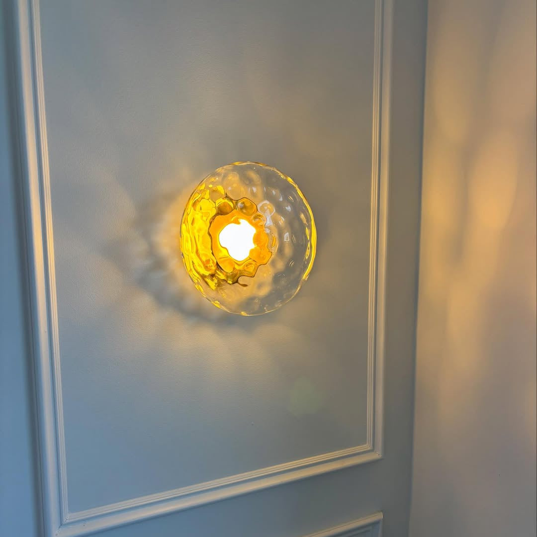 Wall Lamp Glass 7.9 in LED Black Or Gold Bedroom Hallway Decorative Modern Sconce Lighting Fixture | Thomler