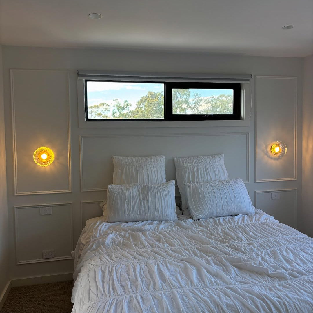 Wall Lamp Glass 7.9 in LED Black Or Gold Bedroom Hallway Decorative Modern Sconce Lighting Fixture | Thomler