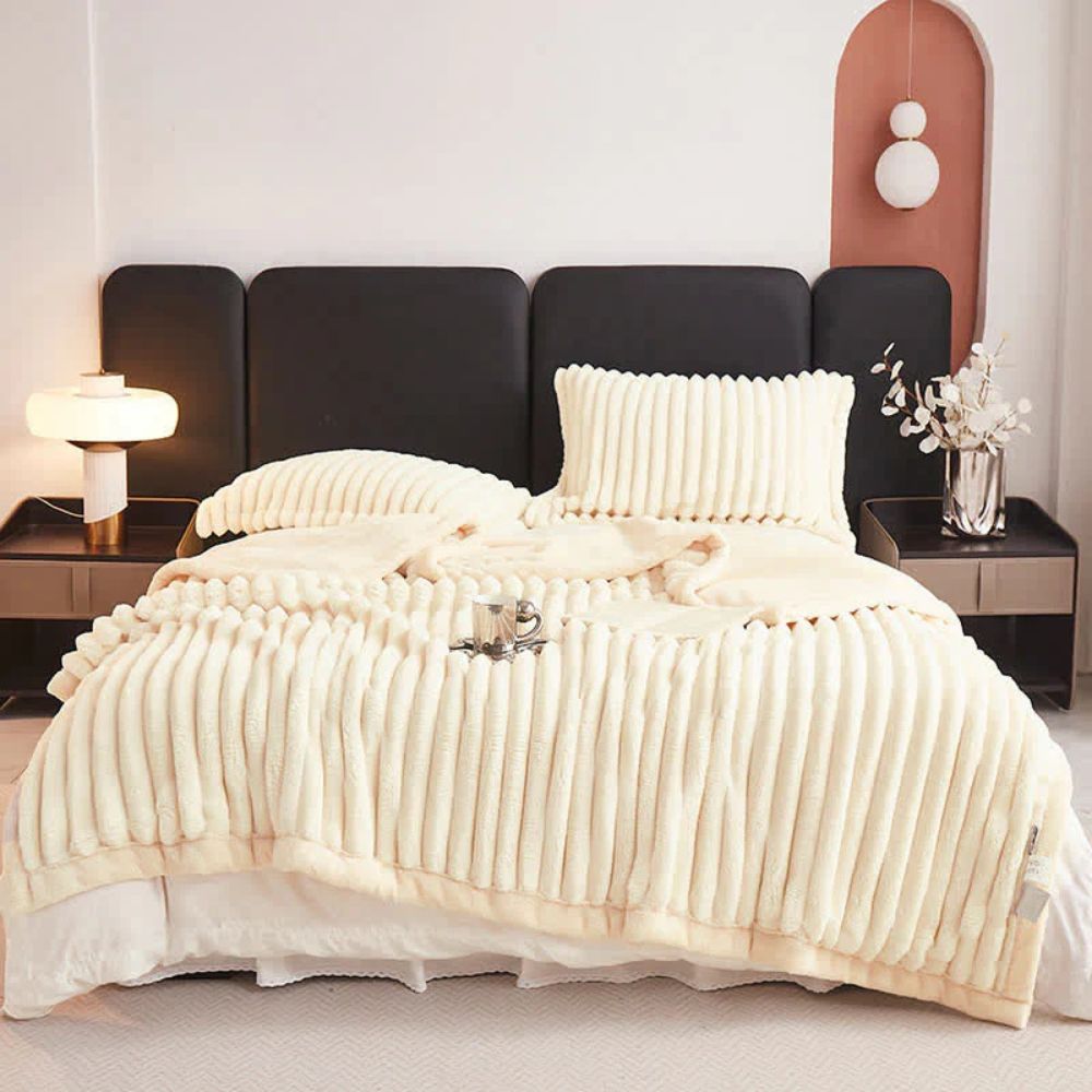 Reversible Microfiber Throw Blanket – Ultra-Soft Dual-Texture Plush for Couch, Bed & Layering | Thomler