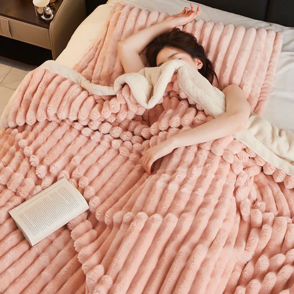 Reversible Microfiber Throw Blanket – Ultra-Soft Dual-Texture Plush for Couch, Bed & Layering | Thomler