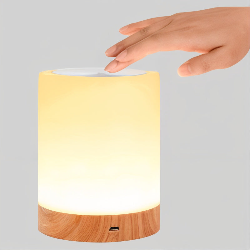 Touch-Control Rechargeable LED Bedside Lamp with RGB Color Changing Light for Bedroom, Nightstand & Living Room | Thomler