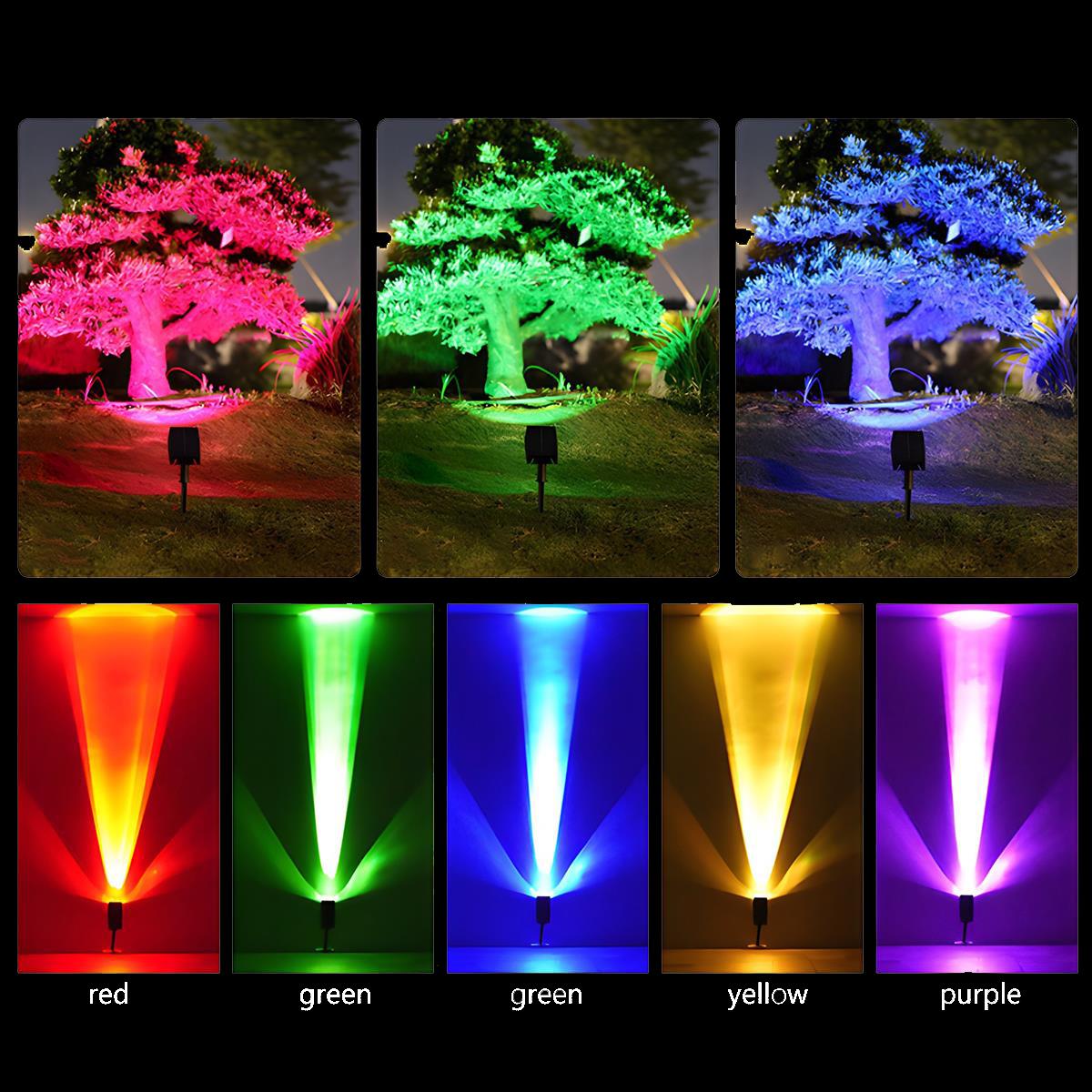 Adjustable Solar Spotlight for Garden | Zoom Beam Outdoor LED Light for Landscaping & Pathways | Warm White 3000K Wireless Solar Powered | Thomler