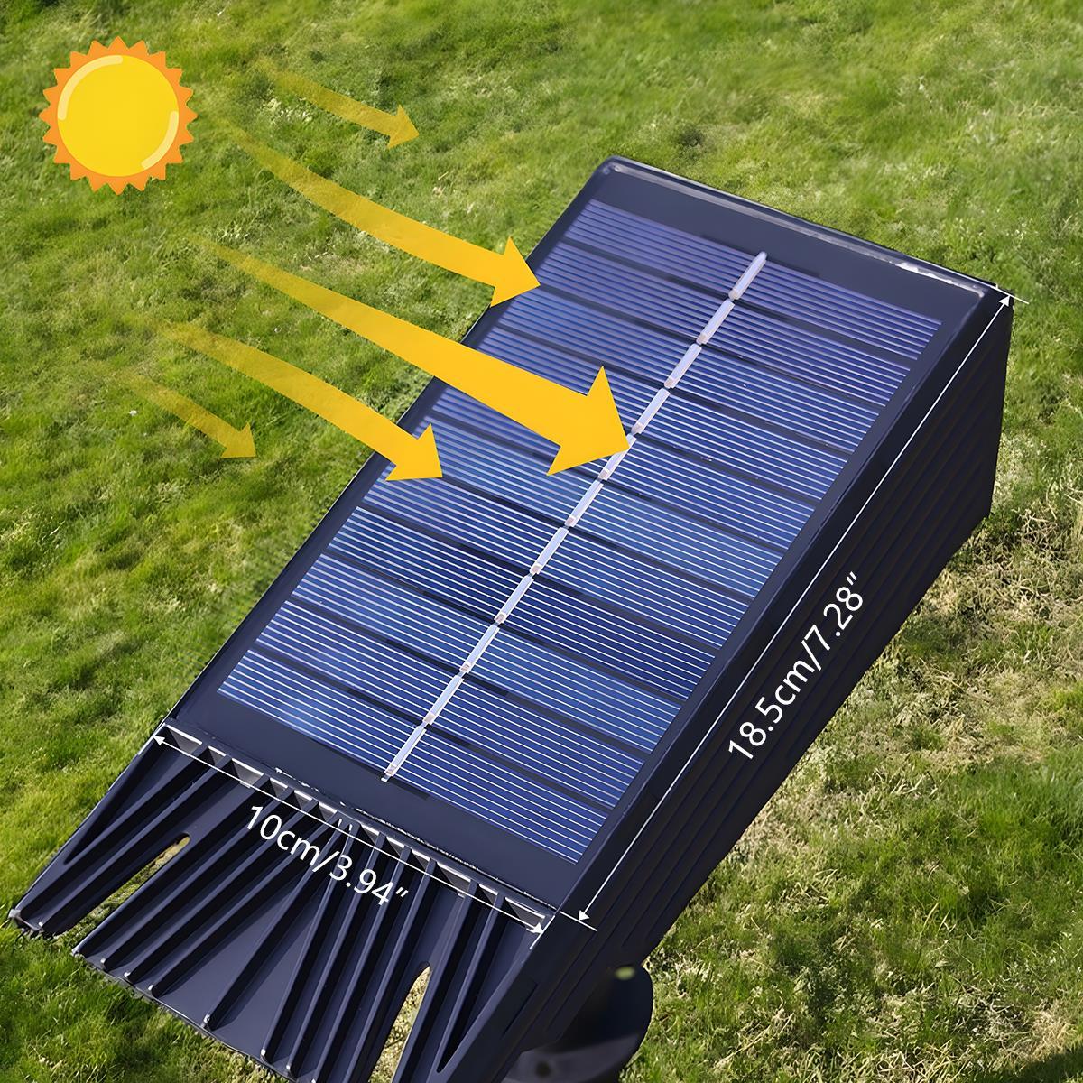 Adjustable Solar Spotlight for Garden | Zoom Beam Outdoor LED Light for Landscaping & Pathways | Warm White 3000K Wireless Solar Powered | Thomler