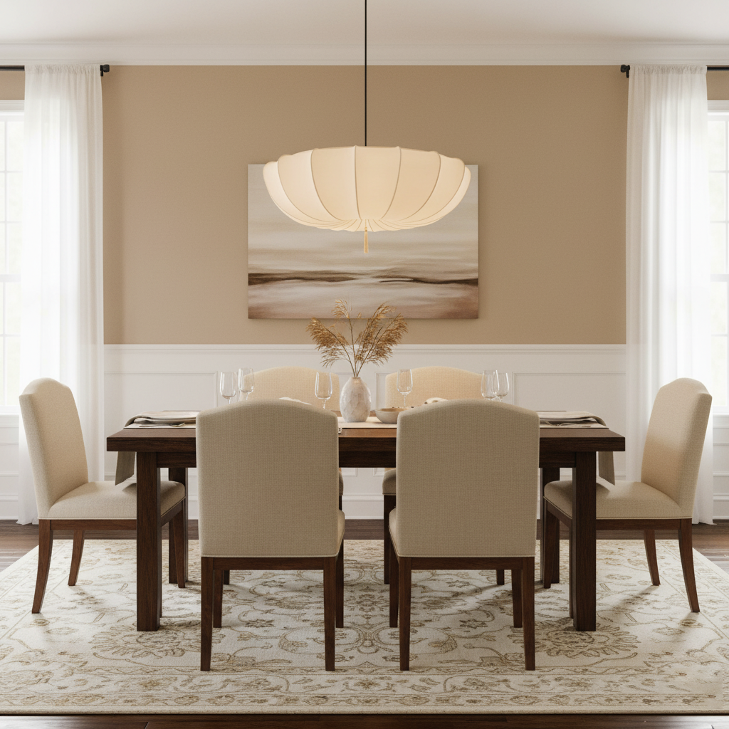 Pendant Light Fabric 15.7 in 6.3 in White Living Room Bedroom Dining Area Hanging Ceiling Lamp | Thomler