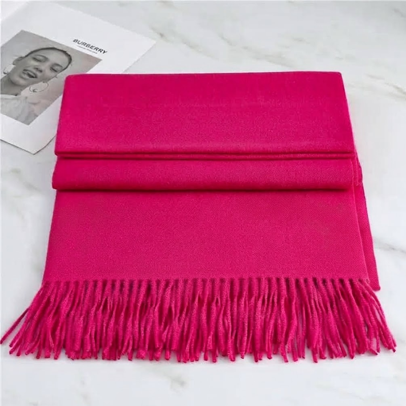 Soft Cashmere Scarf with Fringe – Elegant Wrap for Fall & Winter Cold Weather | Thomler