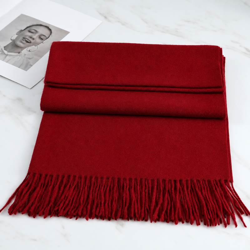 Soft Cashmere Scarf with Fringe – Elegant Wrap for Fall & Winter Cold Weather | Thomler