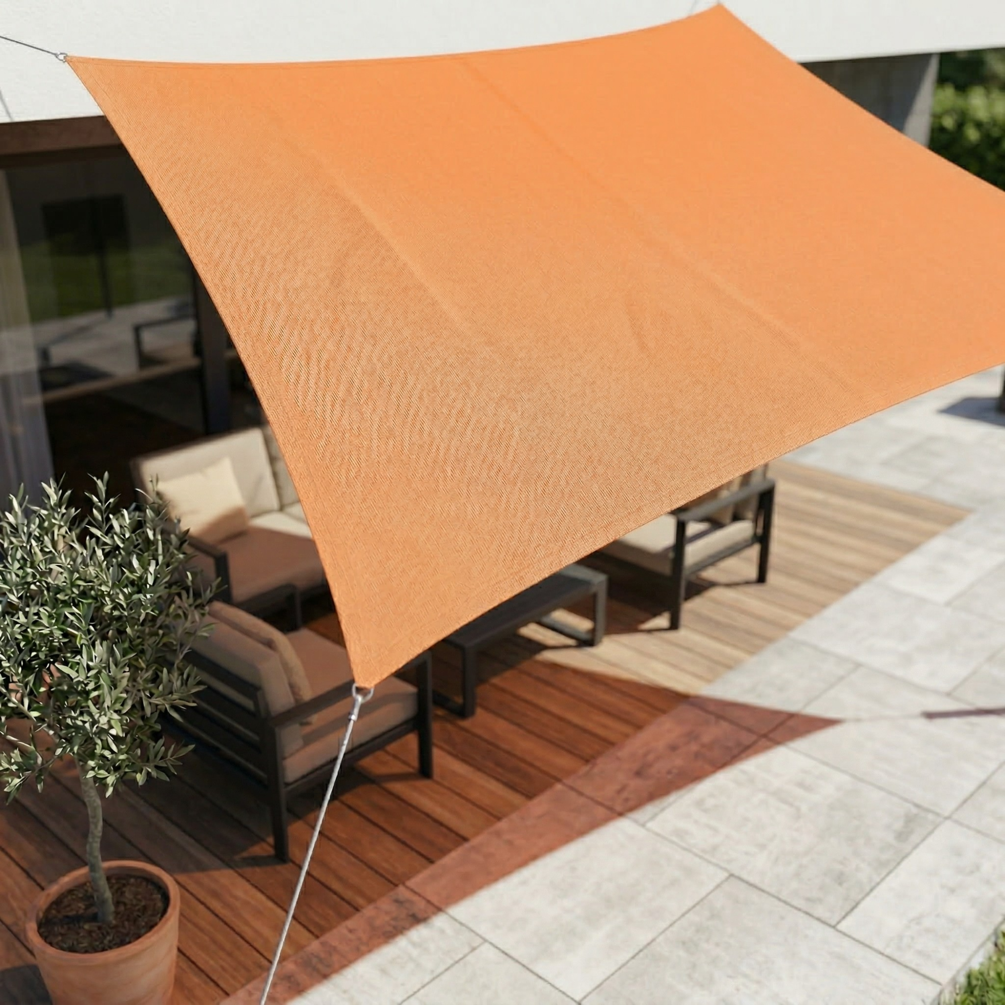 Waterproof Rectangular Shade Sail UV Protection Outdoor Canopy for Patio Deck Pool Garden Balcony Sun Shelter Heavy-Duty Polyester | Thomler