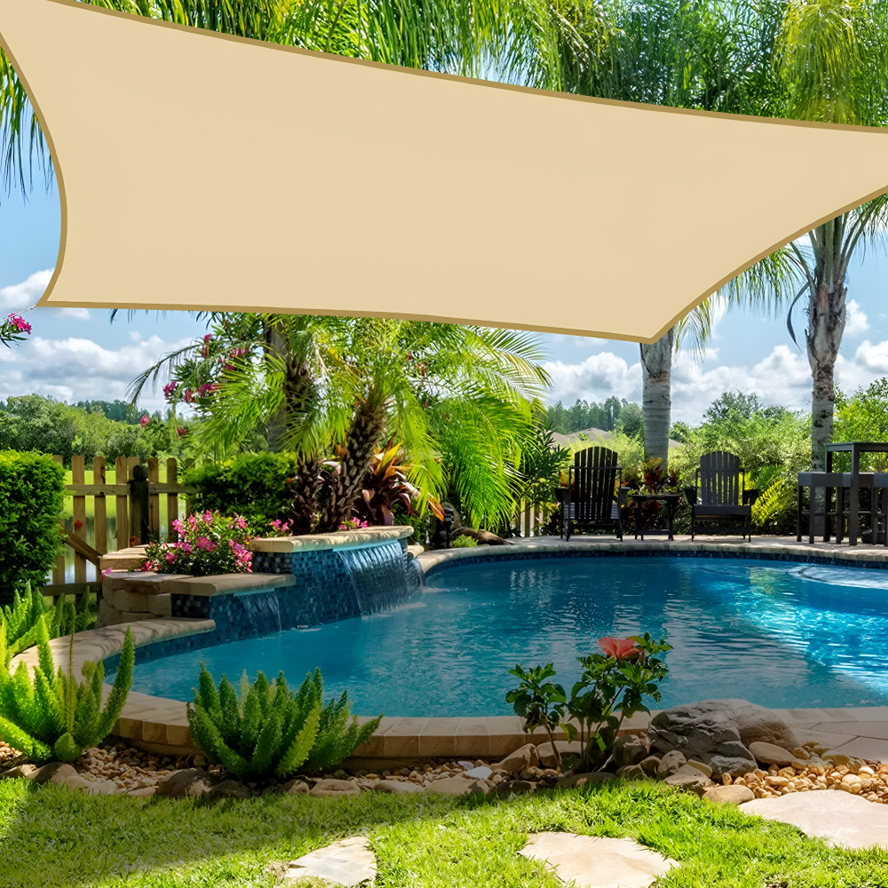 Waterproof Rectangular Shade Sail UV Protection Outdoor Canopy for Patio Deck Pool Garden Balcony Sun Shelter Heavy-Duty Polyester | Thomler
