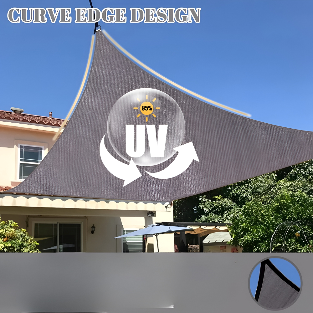 Waterproof Rectangular Shade Sail UV Protection Outdoor Canopy for Patio Deck Pool Garden Balcony Sun Shelter Heavy-Duty Polyester | Thomler