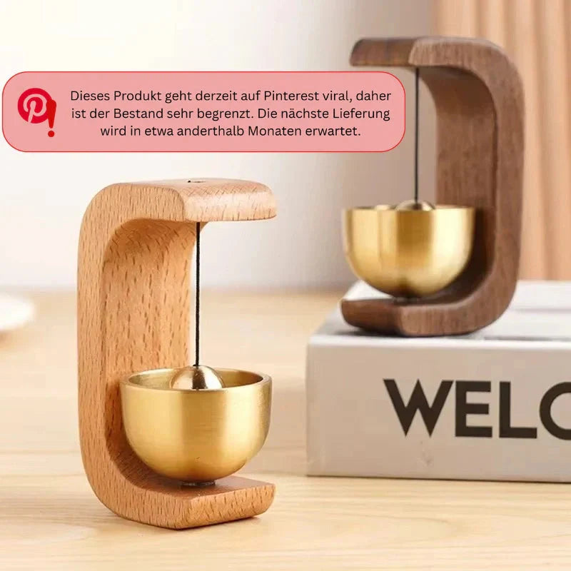 Windspiel Holz mit magnetischer Klangschale