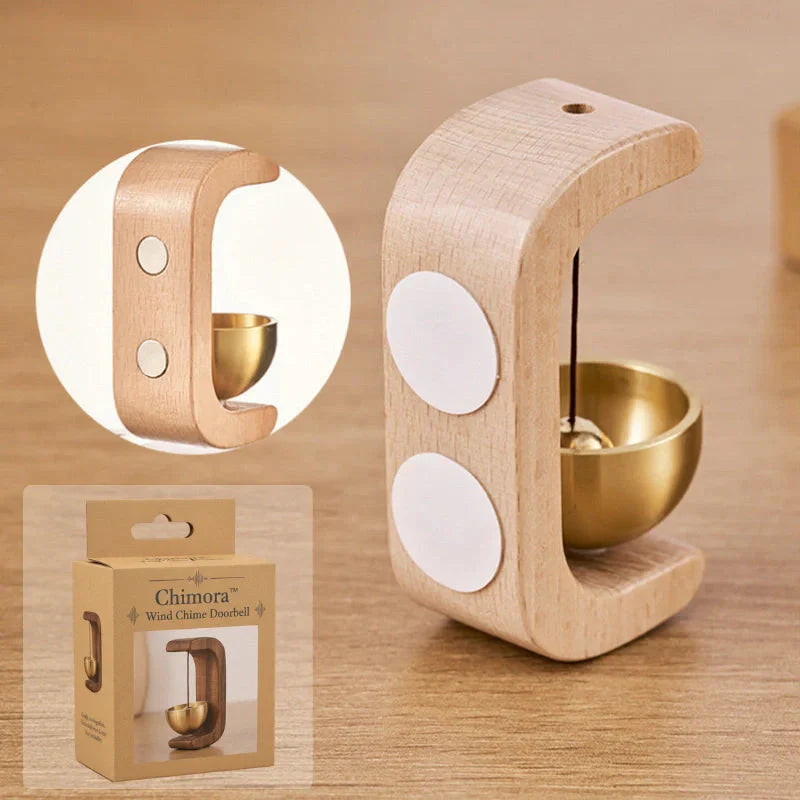 Windspiel Holz mit magnetischer Klangschale