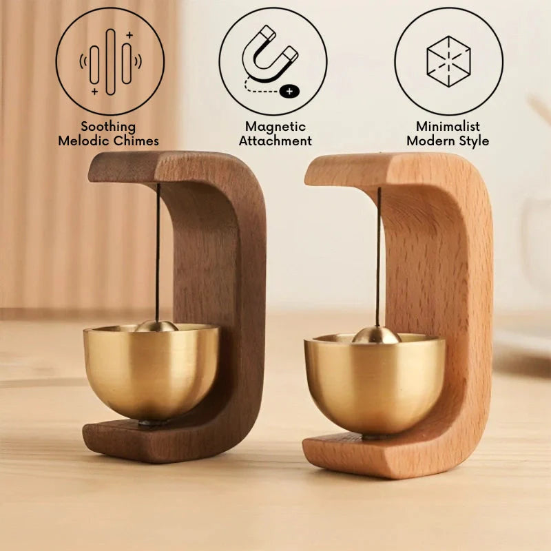 Windspiel Holz mit magnetischer Klangschale