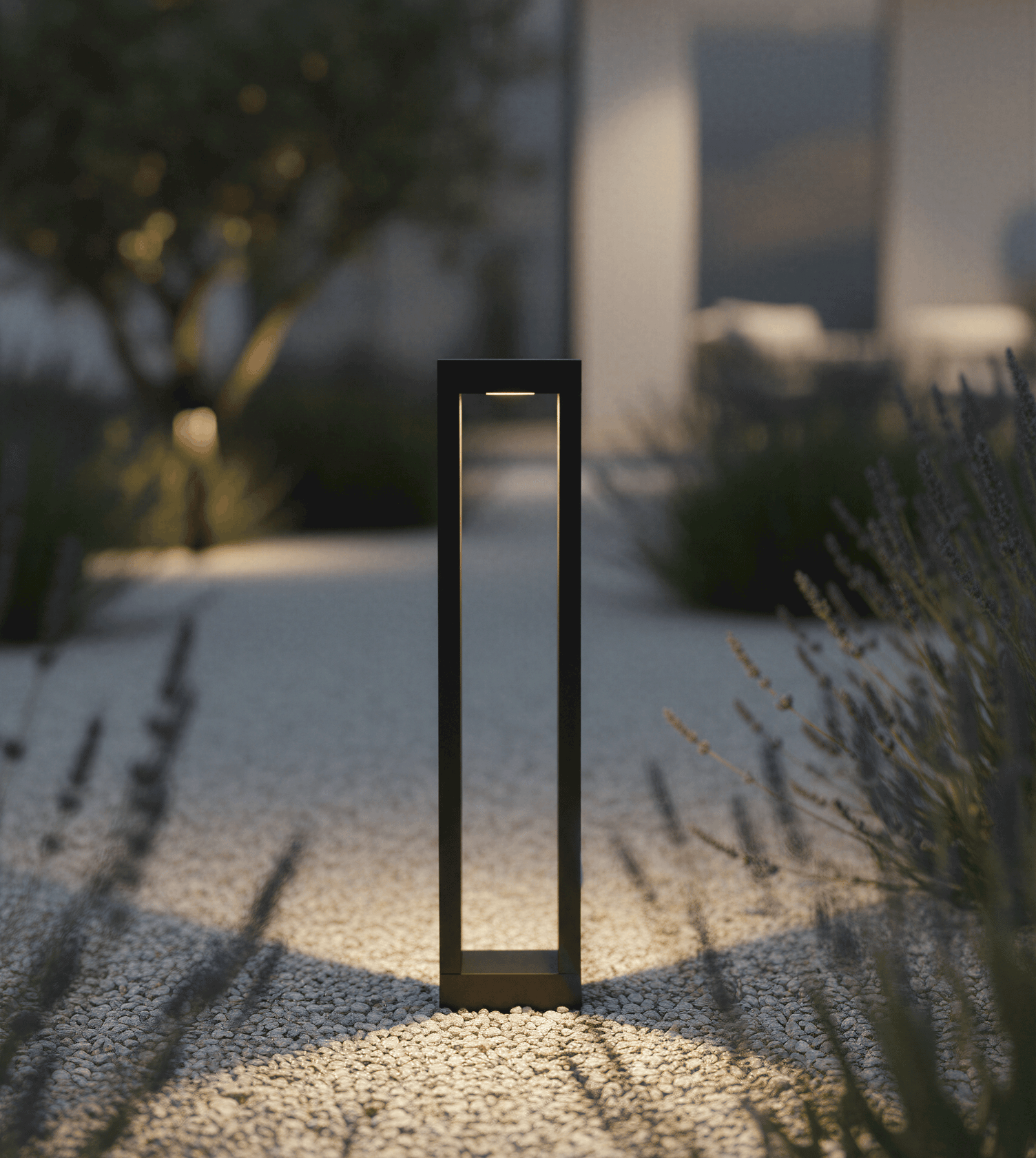 Outdoor Post Light Aluminium 60.0 cm Black Garden Path Driveway LED Bollard Lamp Double Sided IP65 | Thomler