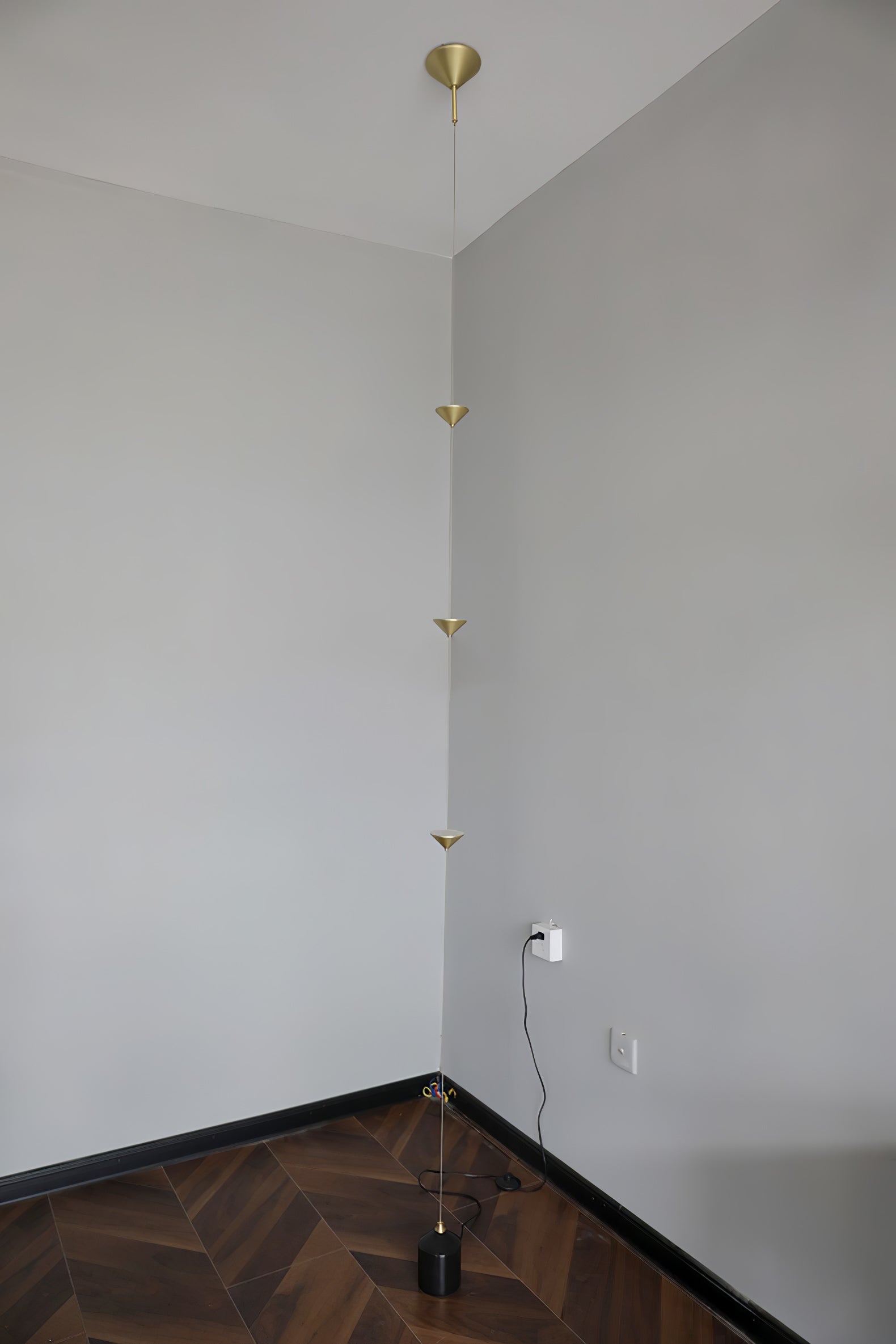 Minimalist Pull Cable Floor Lamp 137.8 in LED Marble Base Indoor Ambient Lighting | Thomler