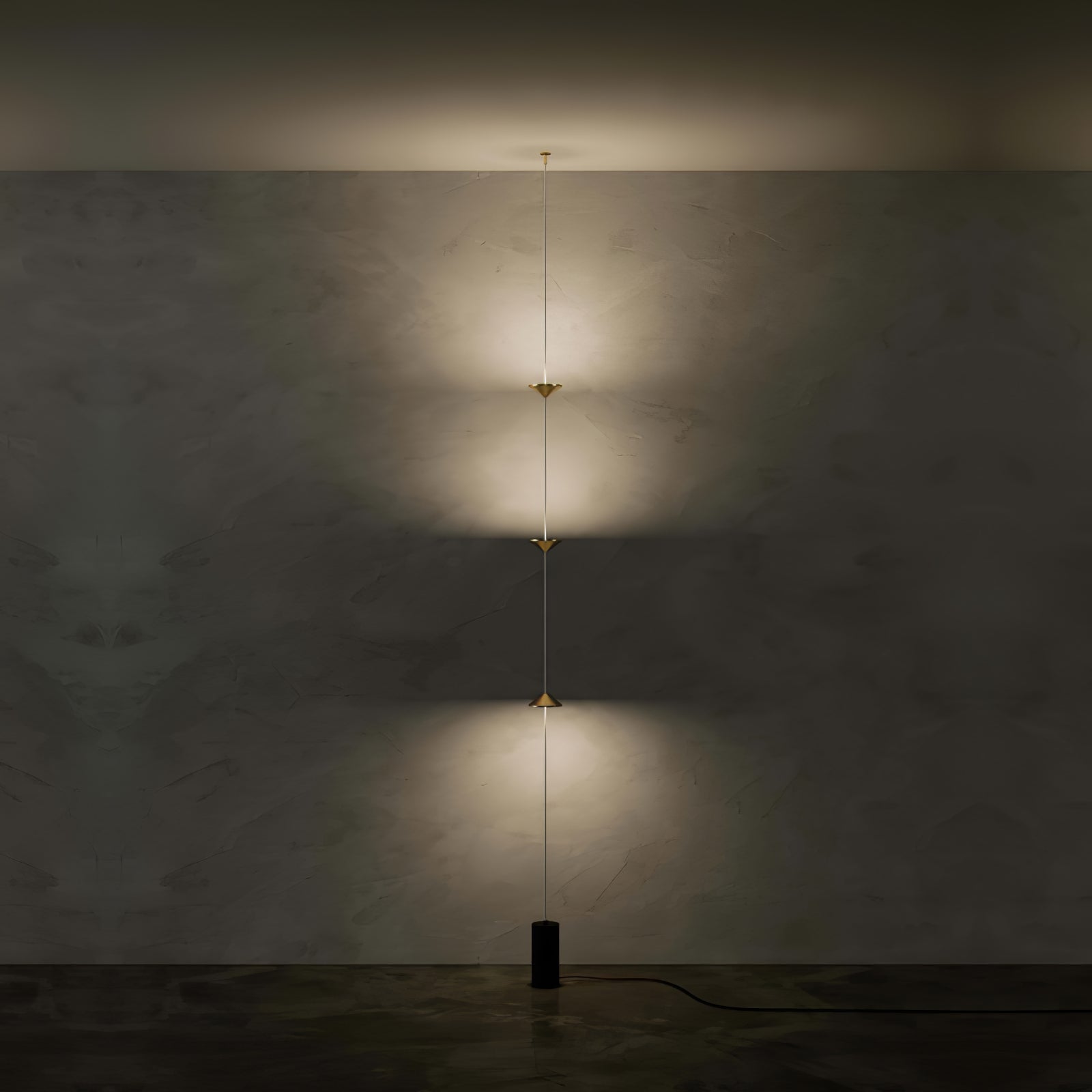 Minimalist Pull Cable Floor Lamp 137.8 in LED Marble Base Indoor Ambient Lighting | Thomler