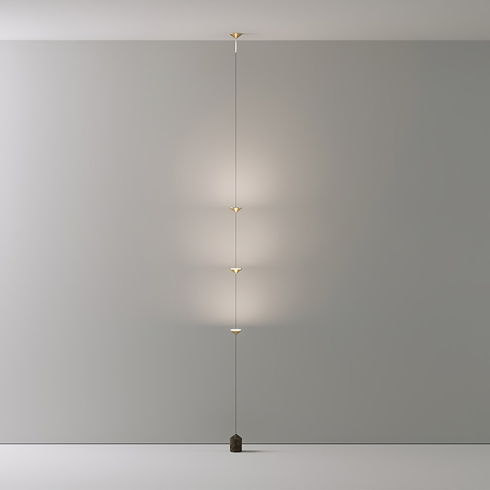 Minimalist Pull Cable Floor Lamp 137.8 in LED Marble Base Indoor Ambient Lighting | Thomler