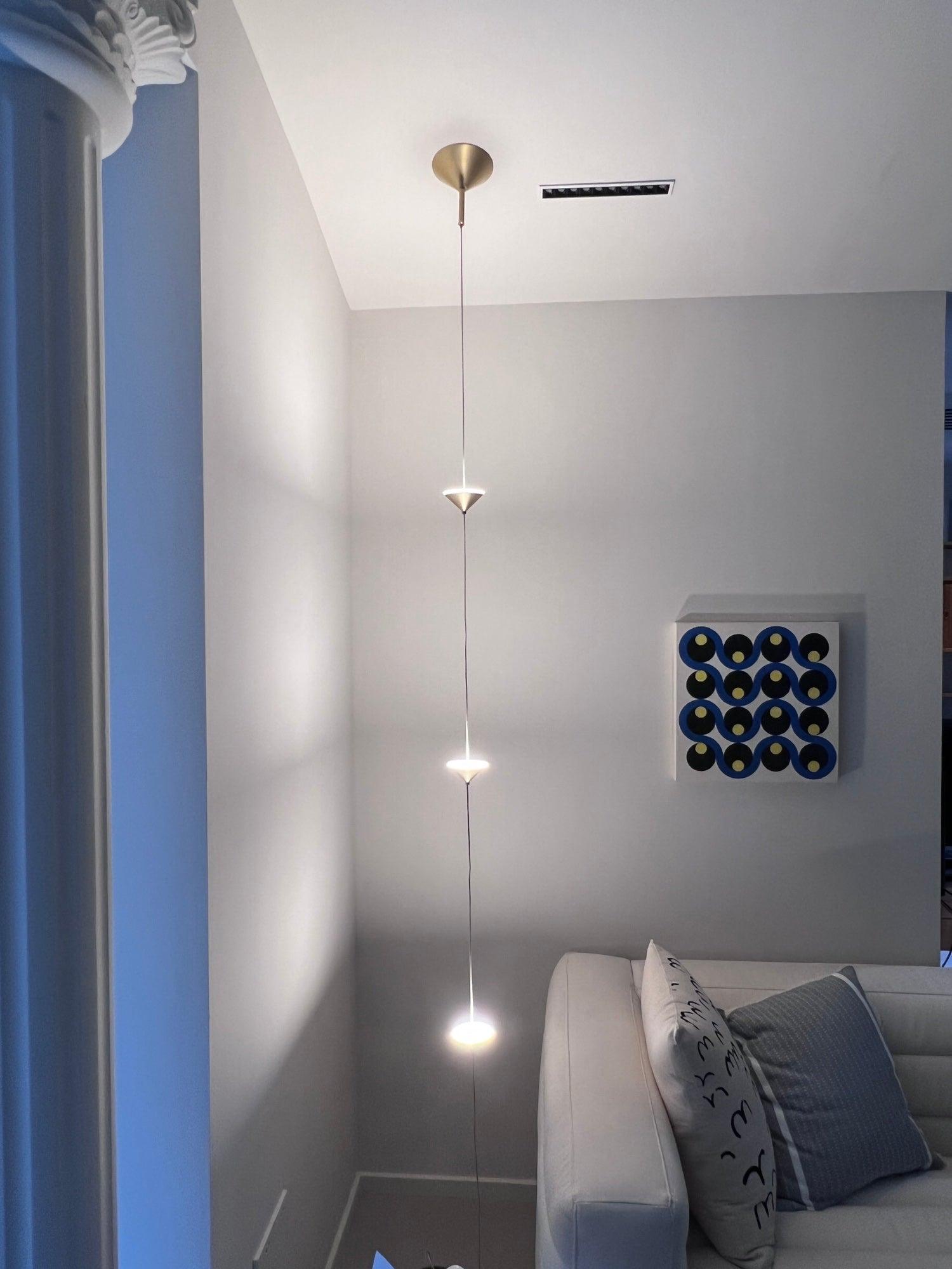 Minimalist Pull Cable Floor Lamp 137.8 in LED Marble Base Indoor Ambient Lighting | Thomler