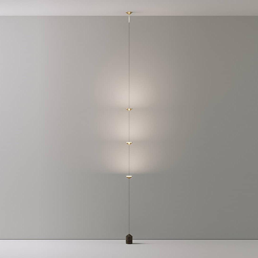 Minimalist Pull Cable Floor Lamp 137.8 in LED Marble Base Indoor Ambient Lighting | Thomler