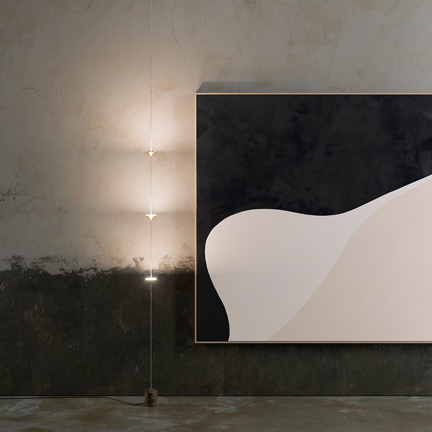 Minimalist Pull Cable Floor Lamp 137.8 in LED Marble Base Indoor Ambient Lighting | Thomler