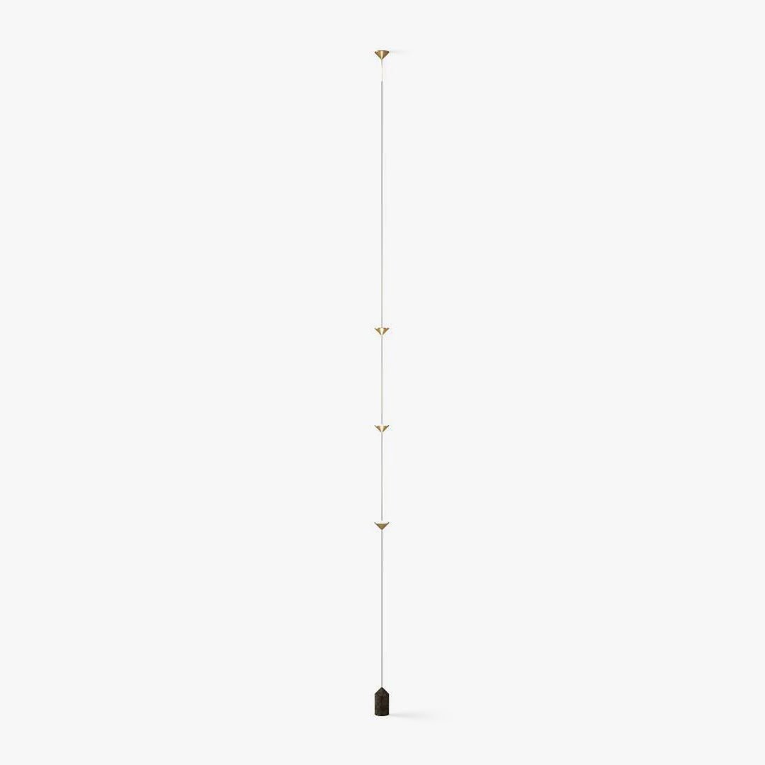 Minimalist Pull Cable Floor Lamp 137.8 in LED Marble Base Indoor Ambient Lighting | Thomler