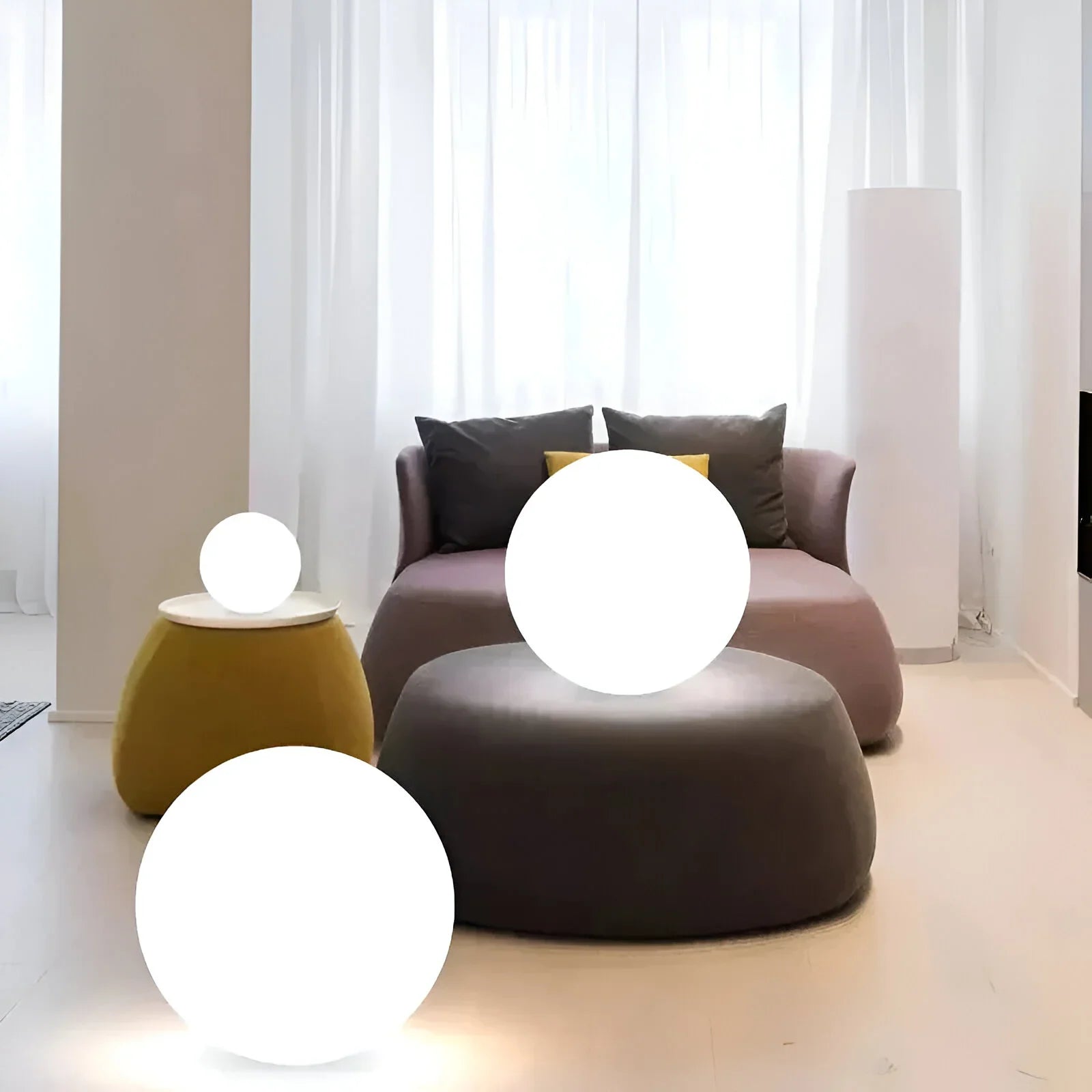 Rechargeable LED Sphere Light for Outdoor & Indoor Use – Cordless Color-Changing Globe Lamp for Patio, Yard, Deck & Events | Thomler