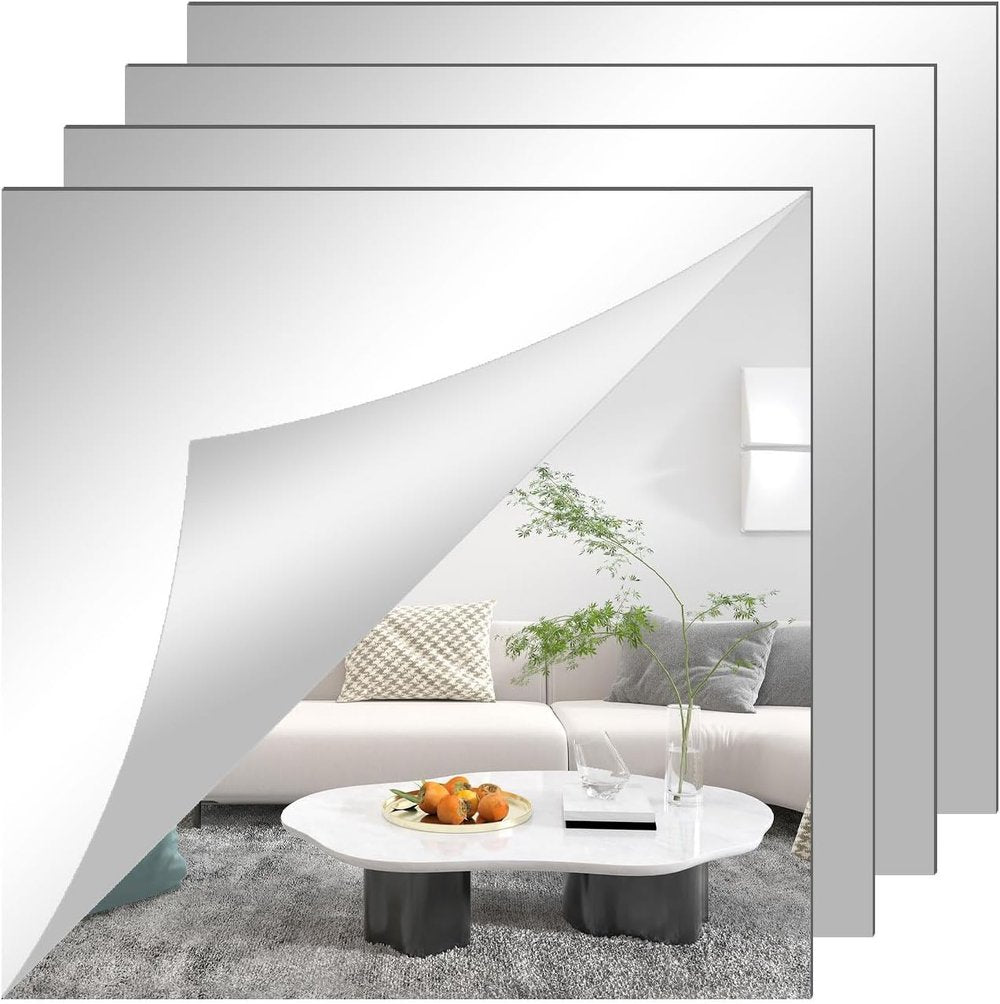 Shatter-Proof Mirror Film Self-Adhesive Reflective Sheet for Walls Doors Furniture Safety 20x39 inches Trim-to-Fit PET Plastic Home Decor Ki | Thomler