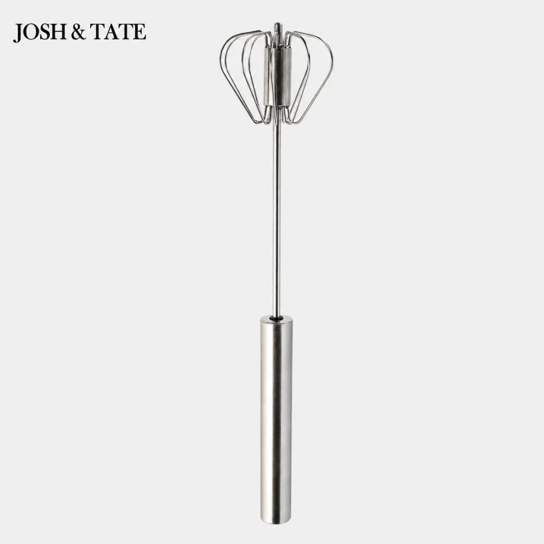 Press-Action Rotating Whisk for Eggs, Cream & Batters – Manual Self-Spin Kitchen Tool | Thomler